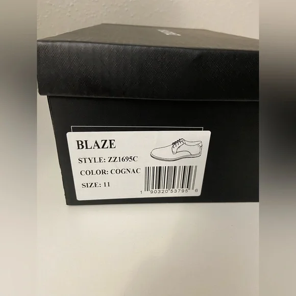 Zanzara Men's Homer OxfordIn Cognac Color Size 11 Brand New White Box